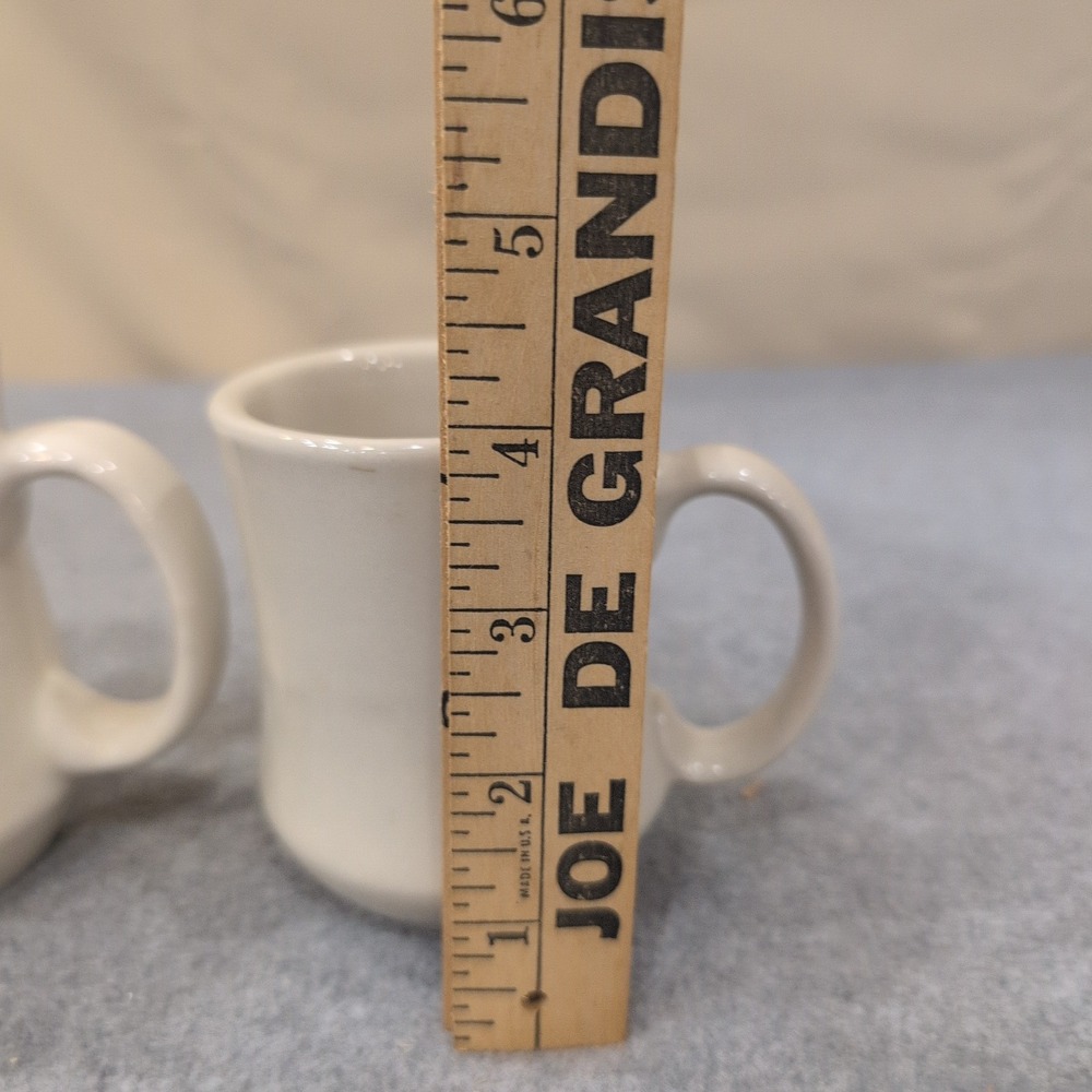 Ultima by Mikasa Cream Ceramic Diner Style Coffee Mugs Set of 2 NA307 - Picture 3 of 6